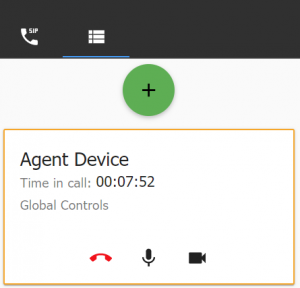 Agent device box with icon to disconnect